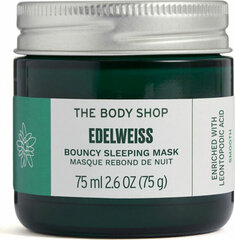 Mitrinoša nakts maska The Body Shop Edelweiss,75 ml cena un informācija | Sejas maskas, acu maskas | 220.lv