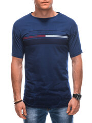 мужская футболка s1856 - темно-синяя цена и информация | Мужские футболки | 220.lv