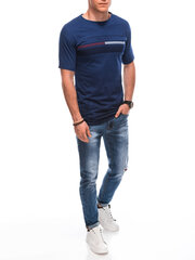 мужская футболка s1856 - темно-синяя цена и информация | Мужские футболки | 220.lv