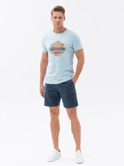 T-krekls vīriešiem Ombre Clothing V2 S1740, zils cena un informācija | Vīriešu T-krekli | 220.lv