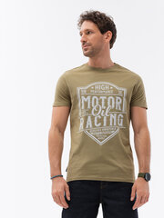 T-krekls vīriešiem Ombre Clothing V2 S1735, brūns cena un informācija | Vīriešu T-krekli | 220.lv