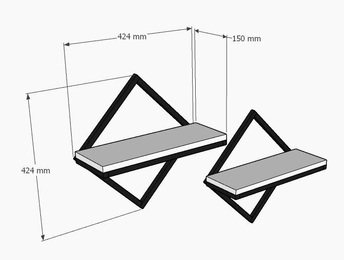 Sienas plaukts Asir, 42,4x42,4x15 cm, balts cena un informācija | Plaukti | 220.lv