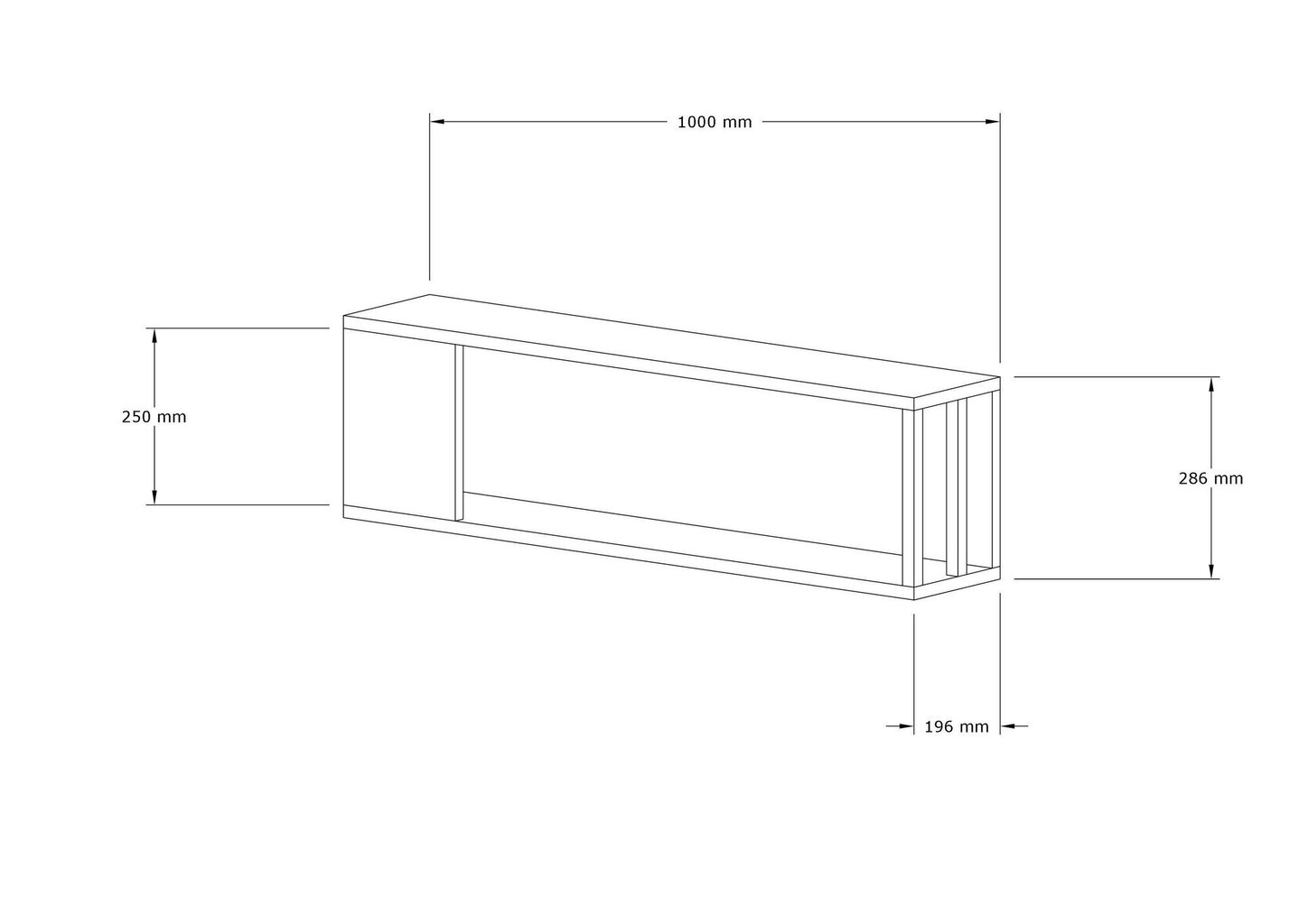 Sienas plaukts Asir, 100x29x20 cm, bēšs/pelēks cena un informācija | Plaukti | 220.lv