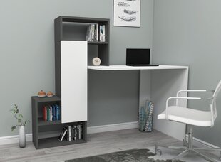 Письменный стол Asir, 138,6x73,8x55 см, белый, серый цена и информация | Компьютерные, письменные столы | 220.lv