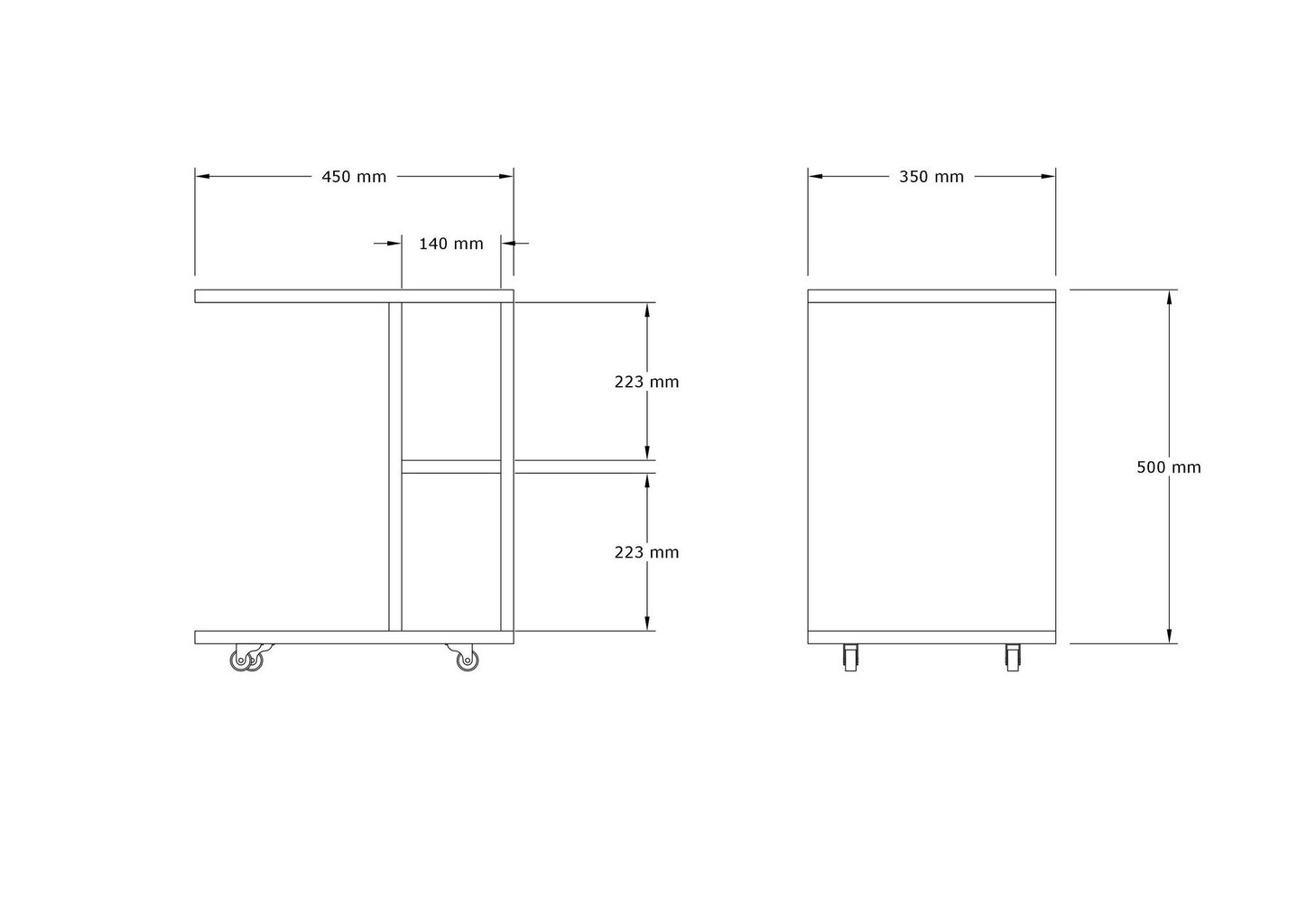 Sānu galdiņš Asir, 45x50x35 cm, bēšs cena un informācija | Žurnālgaldiņi | 220.lv