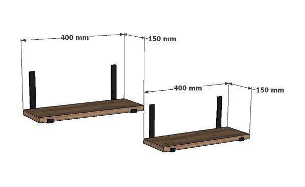 Sienas plaukts, Asir, 40x15 cm, balts цена и информация | Plaukti | 220.lv