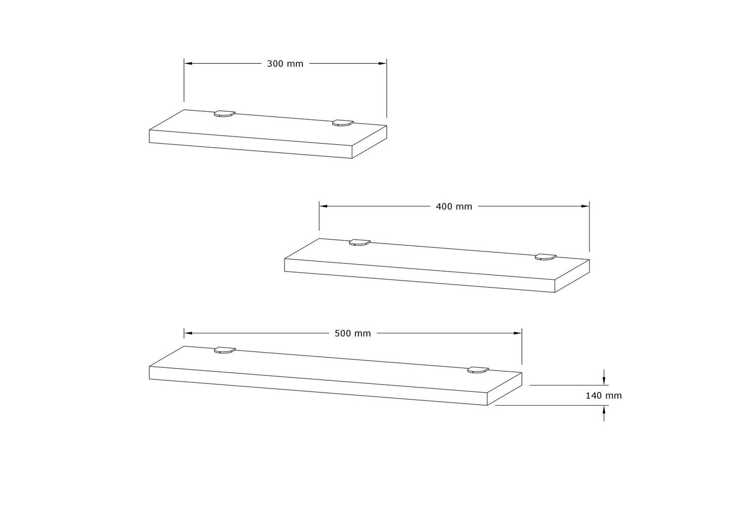 Sienas plaukts, Asir, 30x14x2 cm, balts cena un informācija | Plaukti | 220.lv