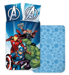 Gultasveļas komplekts Avengers Power Strike, 140×200, 2 daļas cena un informācija | Bērnu gultas veļa | 220.lv