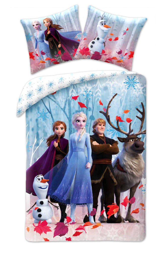 Gultasveļas komplekts Disney Frozen Leaf, 140×200, 2 daļas цена и информация | Bērnu gultas veļa | 220.lv