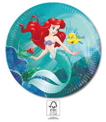 Disney Princess Ariel Одноразовые бумажные тарелки  (8 шт) 23 cm FSC цена и информация | Праздничная одноразовая посуда | 220.lv