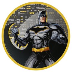 Vienreizējās lietošanas papīra šķīvji Batman, 23 cm, 8 gab. цена и информация | Праздничная одноразовая посуда | 220.lv