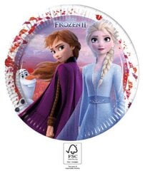 Disney Frozen II Leaf Одноразовые бумажные тарелки  (8 шт) 23 cm FSC цена и информация | Праздничная одноразовая посуда | 220.lv