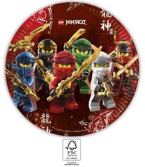 Lego Ninjago Одноразовые бумажные тарелки  (8 шт) 23 cm FSC цена и информация | Праздничная одноразовая посуда | 220.lv