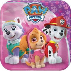 Vienreizējās lietošanas papīra šķīvji Paw Patrol, 18 cm, 8 gab. cena un informācija | Vienreizējie trauki | 220.lv