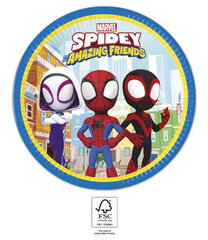 Spidey Spiderman Одноразовые бумажные тарелки  (8 шт) 23 cm FSC цена и информация | Праздничная одноразовая посуда | 220.lv