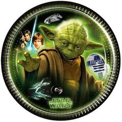 Star Wars Одноразовые бумажные тарелки  (8 шт) 19,5 cm цена и информация | Праздничная одноразовая посуда | 220.lv