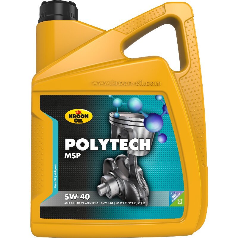 Eļļa Kroon-Oil Poly Tech MSP 5W-40 5L цена и информация | Motoreļļas | 220.lv