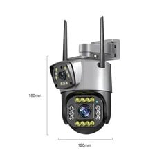 PTZ Wi-Fi CCTV kamera ar dubultu objektīvu, OEM цена и информация | Камеры видеонаблюдения | 220.lv