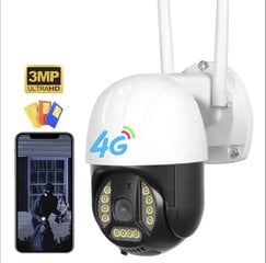 PTZ 360-градусная камера видеонаблюдения 4G SIM, ОЕМ цена и информация | Камеры видеонаблюдения | 220.lv