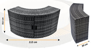 Skapis ar durvīm apaļai džakuzi, pelēkā krāsā цена и информация | Аксессуары для бассейнов | 220.lv