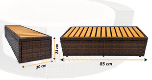 Pakāpienu platforma kvadrātveida džakuzi, brūnā krāsā цена и информация | Аксессуары для бассейнов | 220.lv
