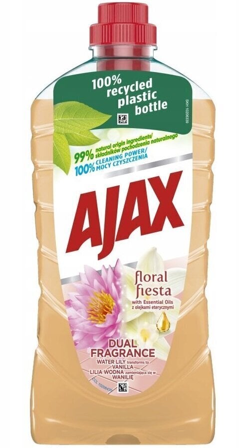 Ajax universāls tīrīšanas līdzeklis Floral Fiesta Dual Fragrance Lily&Vanilla, 1000 ml cena un informācija | Tīrīšanas līdzekļi | 220.lv