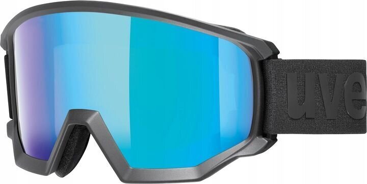 Slēpošanas brilles UVEX Athletic CV S2, melnas/zilas цена и информация | Slēpošanas brilles | 220.lv