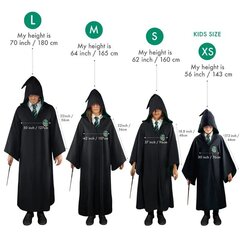 Apmetnis Harry Potter Slytherin, melns cena un informācija | Karnevāla kostīmi, maskas un parūkas | 220.lv