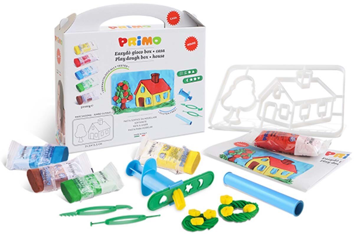 Plastilīna komplekts Primo House set, 5 krāsas цена и информация | Modelēšanas un zīmēšanas piederumi | 220.lv