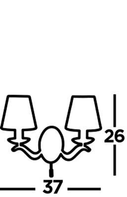 Searchlight sienas lampa Andretti 9822-2AB цена и информация | Sienas lampas | 220.lv