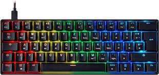 Mehāniskā spēļu tastatūra Mizar, MZ60, LED RGB, melna cena un informācija | Klaviatūras | 220.lv