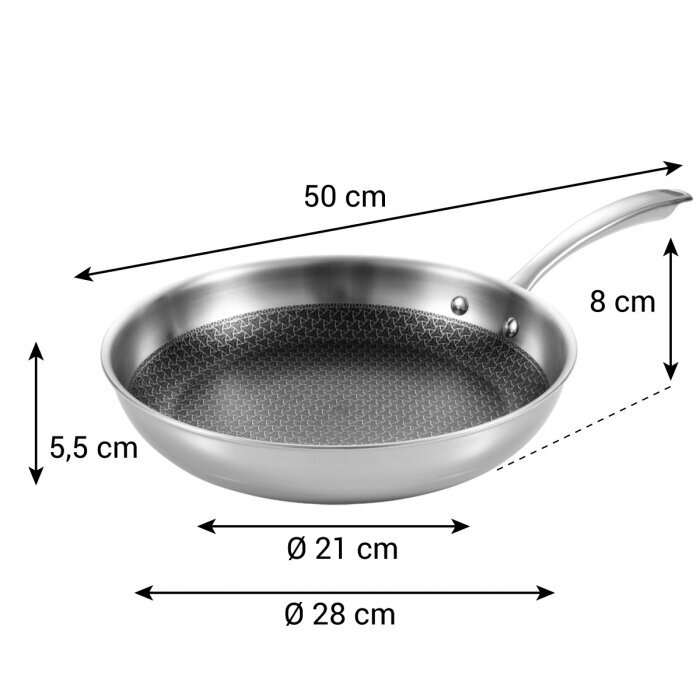 Panna Tescoma SteelCraft 28cm cena un informācija | Pannas | 220.lv