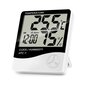 Digitālais termometrs, higrometrs, pulkstenis HTC-1 cena un informācija | Meteostacijas, āra termometri | 220.lv