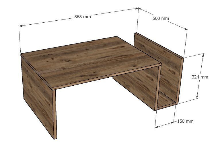 Žurnālgaldiņš Asir, 86,8x32,4x50 cm, bēšs cena un informācija | Žurnālgaldiņi | 220.lv