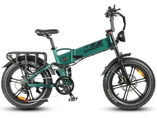 Электровелосипед SAMEBIKE RS-A02, зеленый, 1000Вт, 17Ач цена и информация | Электровелосипеды | 220.lv