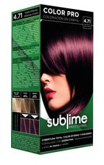 Краска для волос с кератином SUBLIME PROFESSIONAL HAIR COLOR CREAM COLOR PRO 4.71 INTENSE VIOLIN, 50 мл цена и информация | Краска для волос | 220.lv