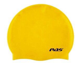 Детская плавательная шапочка Ras, жёлтая цена и информация | Шапочки для плавания | 220.lv