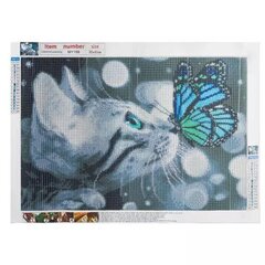 Dimanta mozaīka kaķis, 30x40 cm цена и информация | Алмазная мозаика | 220.lv