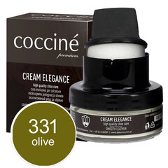 Оливковый крем для натуральной кожи с губкой - Coccine Cream Elegance (olive), 50 мл цена и информация | Для ухода за обувью и одеждой | 220.lv