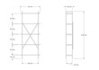 Rāmja plaukts Asir, 72x170x25 cm, brūns/ melns cena un informācija | Plaukti | 220.lv