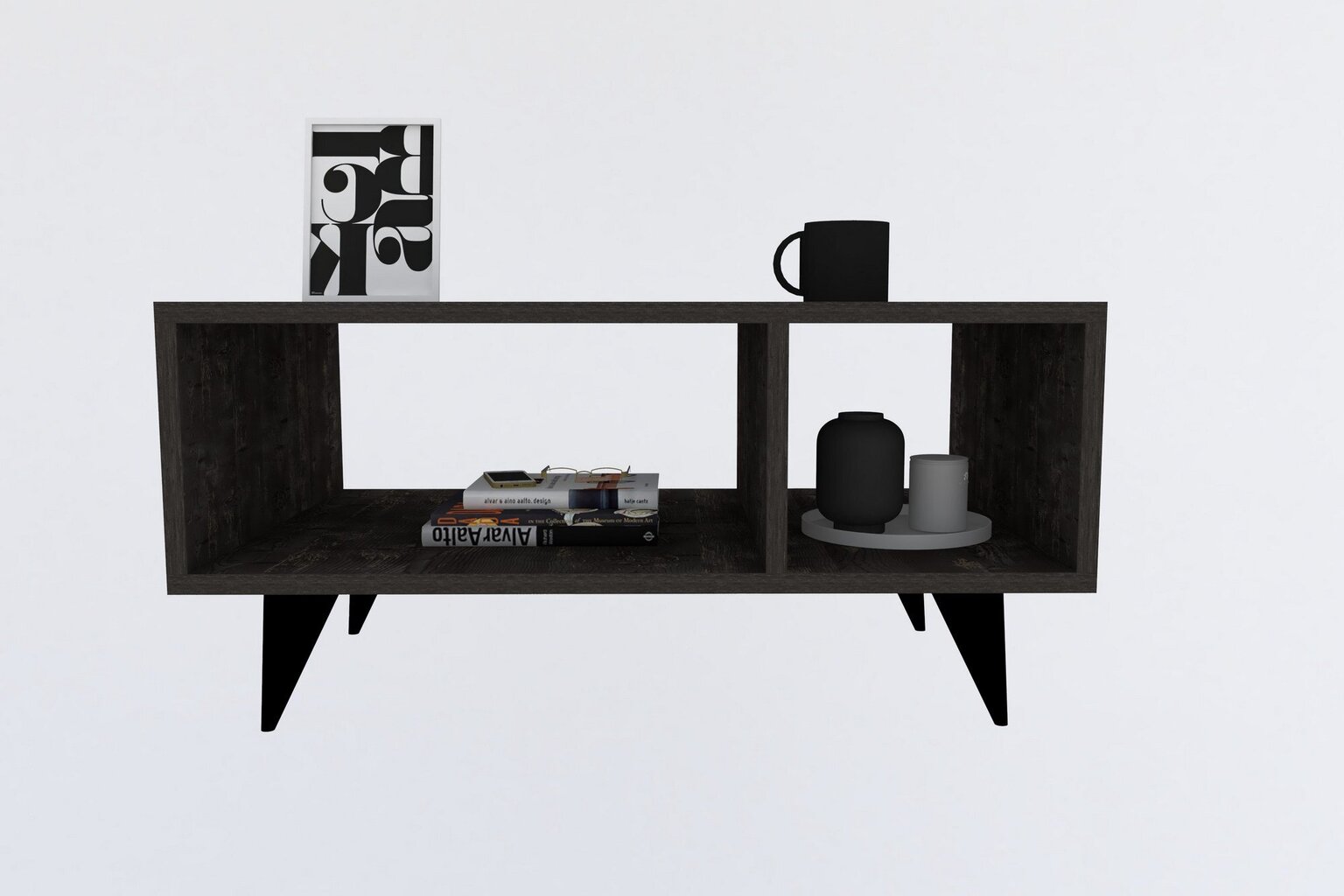 Kafijas galdiņš Asir, 80x40x50cm, pelēks cena un informācija | Žurnālgaldiņi | 220.lv