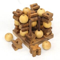 3D Tic Tac Toe («Крестики-нолики») - деревянная настольная игра цена и информация | Настольная игра | 220.lv