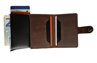 Бумажник для кредитных карт из натуральной кожи с блокировкой RFID - TeamBa цена и информация | Мужские кошельки | 220.lv
