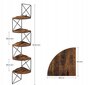 Stūra plaukts Songmics Vasagle Loft, 20x127,5x20 cm, brūns цена и информация | Plaukti | 220.lv