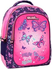 Skolas mugursoma Must Follow Your Dreams, 25L, rozā, violeta цена и информация | Школьные рюкзаки, спортивные сумки | 220.lv