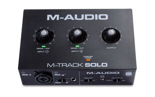 M-Audio M-Track Solo USB audio interfeiss Kristāla priekšpastiprinātājs 16 biti 48 kHz Melns cena un informācija | M-Audio TV un Sadzīves tehnika | 220.lv