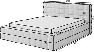 Кровать Dizzle, 160x200 см, бежевого цвета цена и информация | Кровати | 220.lv