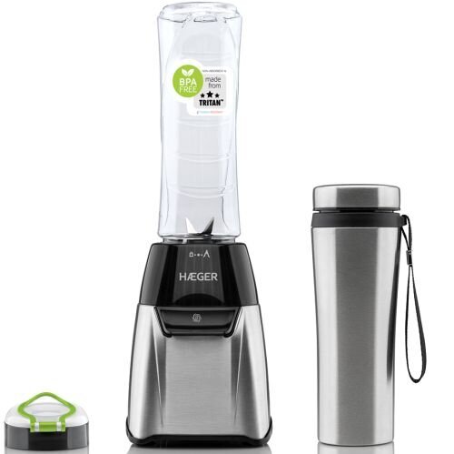 Haeger LQ-350.008A Sports Inox Blenderis 350W cena un informācija | Smūtiju blenderi | 220.lv