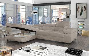 Stūra dīvāns Armando, smilškrāsas cena un informācija | Stūra dīvāni | 220.lv