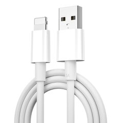WIWU cable C006 USB - Lightning 1,2 m 2,4A white цена и информация | Кабели для телефонов | 220.lv